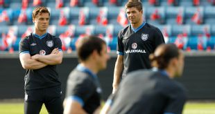 Steven Gerrard and Scott Parker train hard